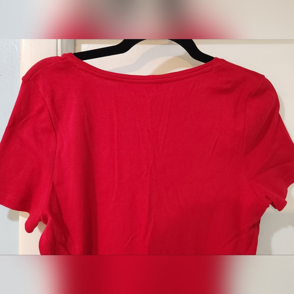 Women's Talbots Red Tee, Size L/P - Picture 7 of 8